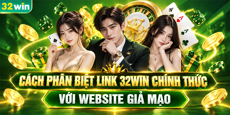 Cách phân biệt link 32WIN chính thức với website giả mạo